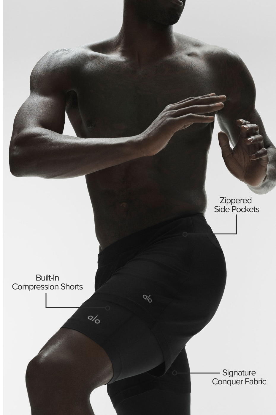 Conquer React 2-In-1 Performance Short - Black/Black