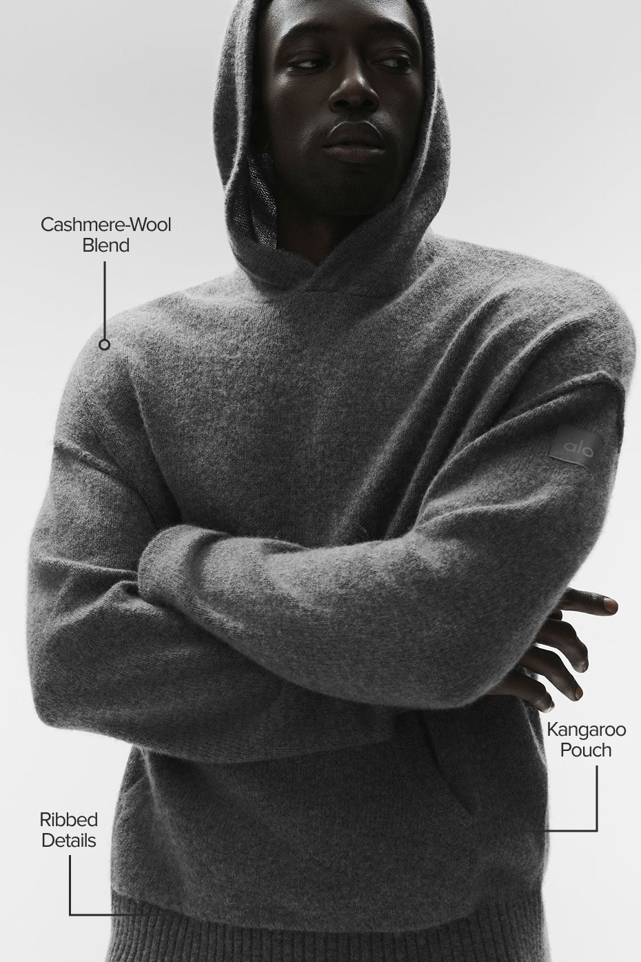 Wool Cashmere New Class Hoodie - Platinum Grey