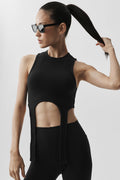Wellness Rib Flaunt Tank - Black