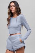 Alosoft Crop Finesse Long Sleeve - Winter Frost