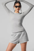 Ribbed Modal Long Sleeve - Athletic Heather Grey