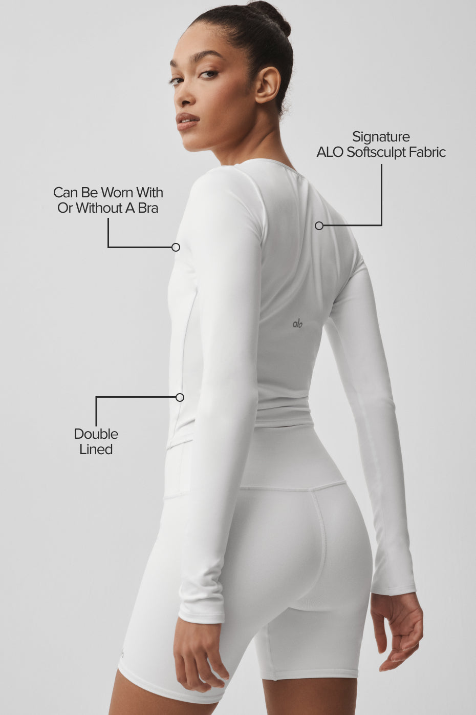ALO Softsculpt Precision Long Sleeve - White