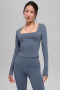ALO Softsculpt Precision Long Sleeve - Bluestone