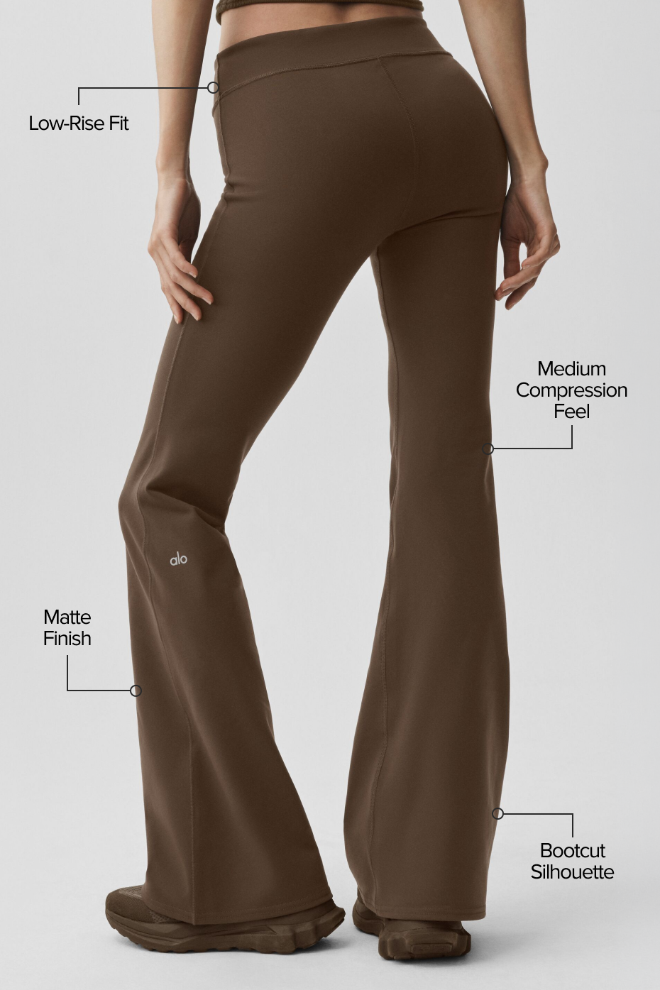 Airbrush Low-Rise Flare Legging (Regular) - Espresso
