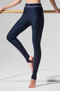 Airlift Mesh High-Waist Darling Stirrup Legging - Navy