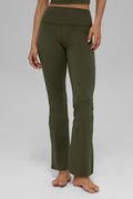 ALO Softsculpt High-Waist Bootcut Legging (Short) - Green Olive
