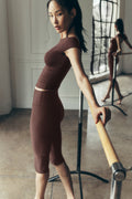 16'' High-Waist Airlift Capri - Brownstone