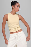 Ribbed En Pointe Tank - Candlelight Yellow