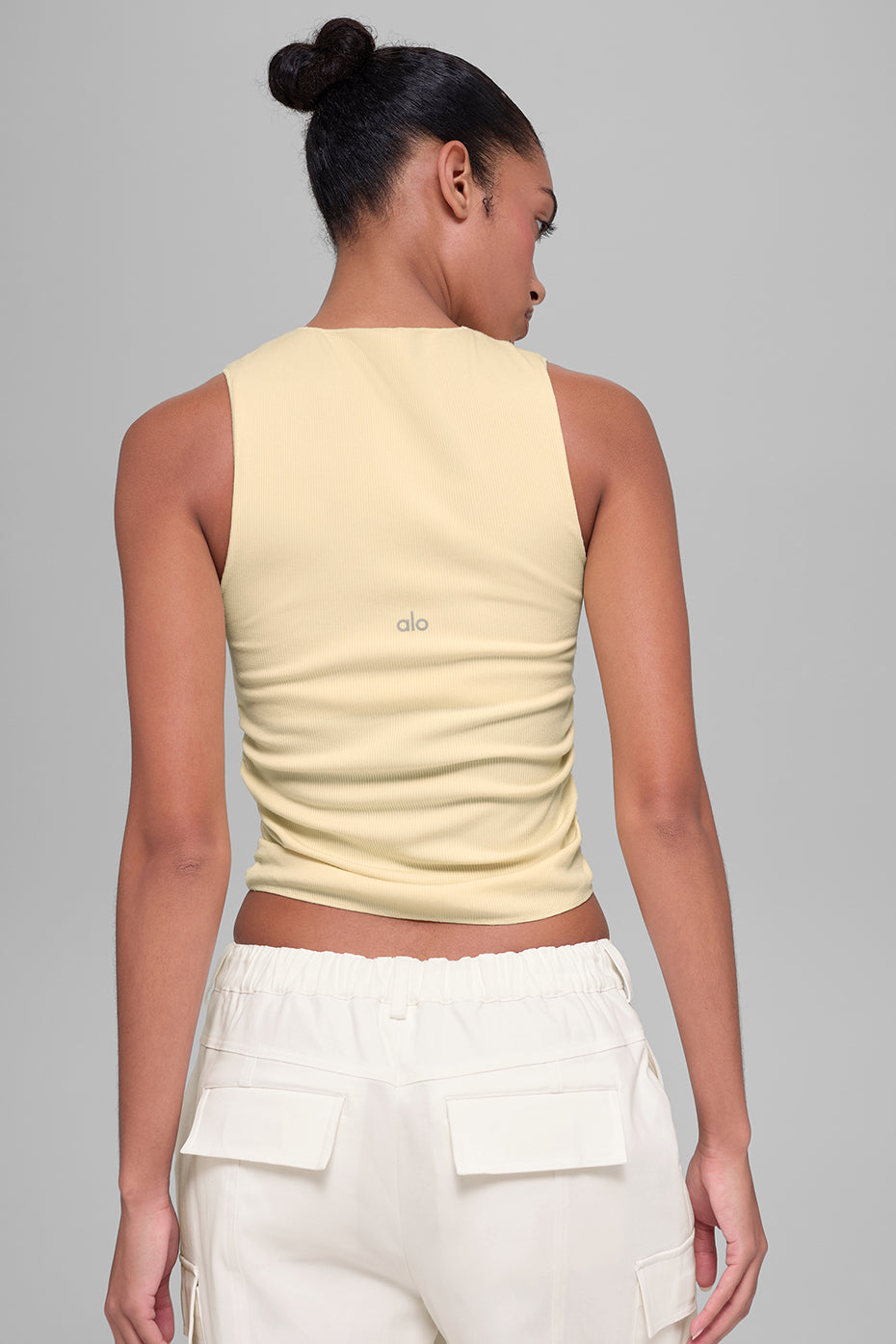 Ribbed En Pointe Tank - Candlelight Yellow