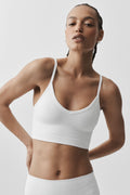 Seamless Modal Ribbed Delight Bralette - White